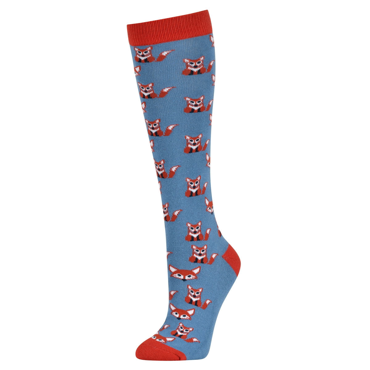 Blue-Red - Front - Dublin Unisex Adult Fox Boot Socks