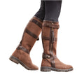 Chocolate - Side - Dublin Womens-Ladies Erne Leather Wide Boots