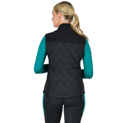 Black - Back - Dublin Womens-Ladies Quinn Quilted Body Warmer