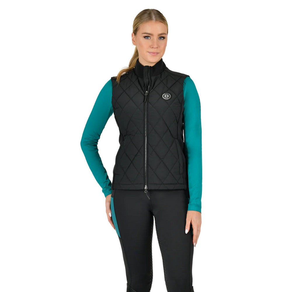 Black - Front - Dublin Womens-Ladies Quinn Quilted Body Warmer