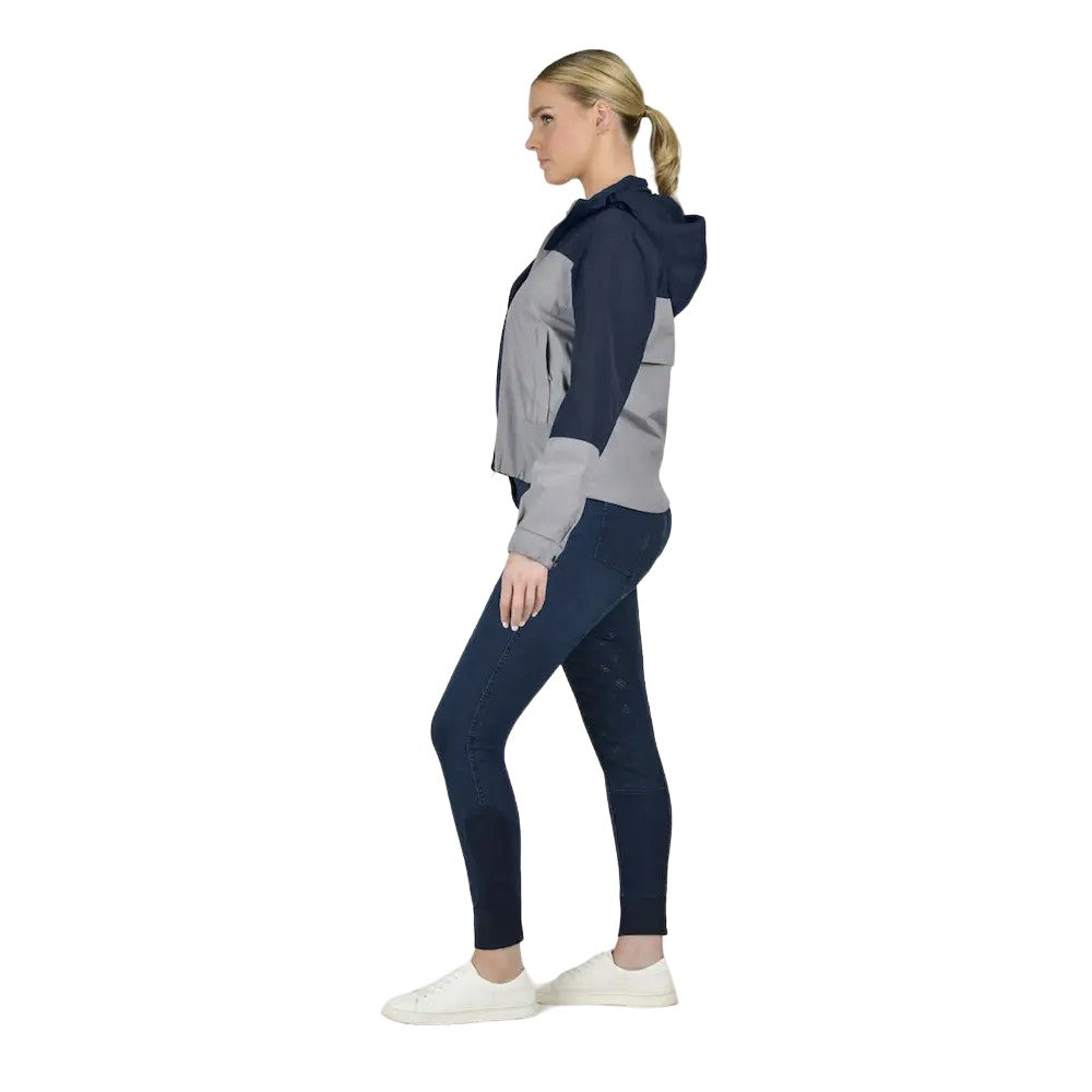 Gull Grey-Academy Navy - Side - Dublin Womens-Ladies Crissy Colour Block Waterproof Jacket