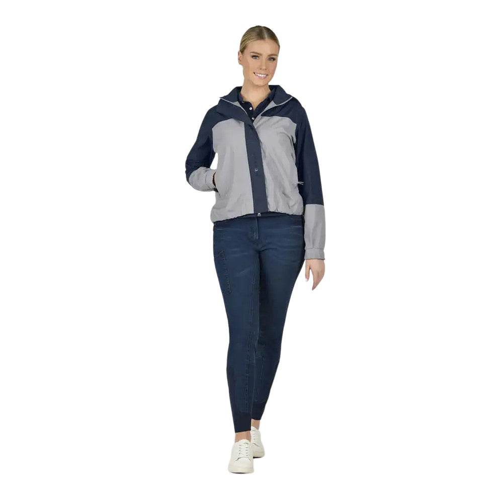 Gull Grey-Academy Navy - Lifestyle - Dublin Womens-Ladies Crissy Colour Block Waterproof Jacket