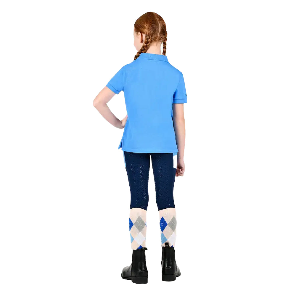 Coastal Blue - Back - Dublin Childrens-Kids Darcy Short-Sleeved Polo Shirt