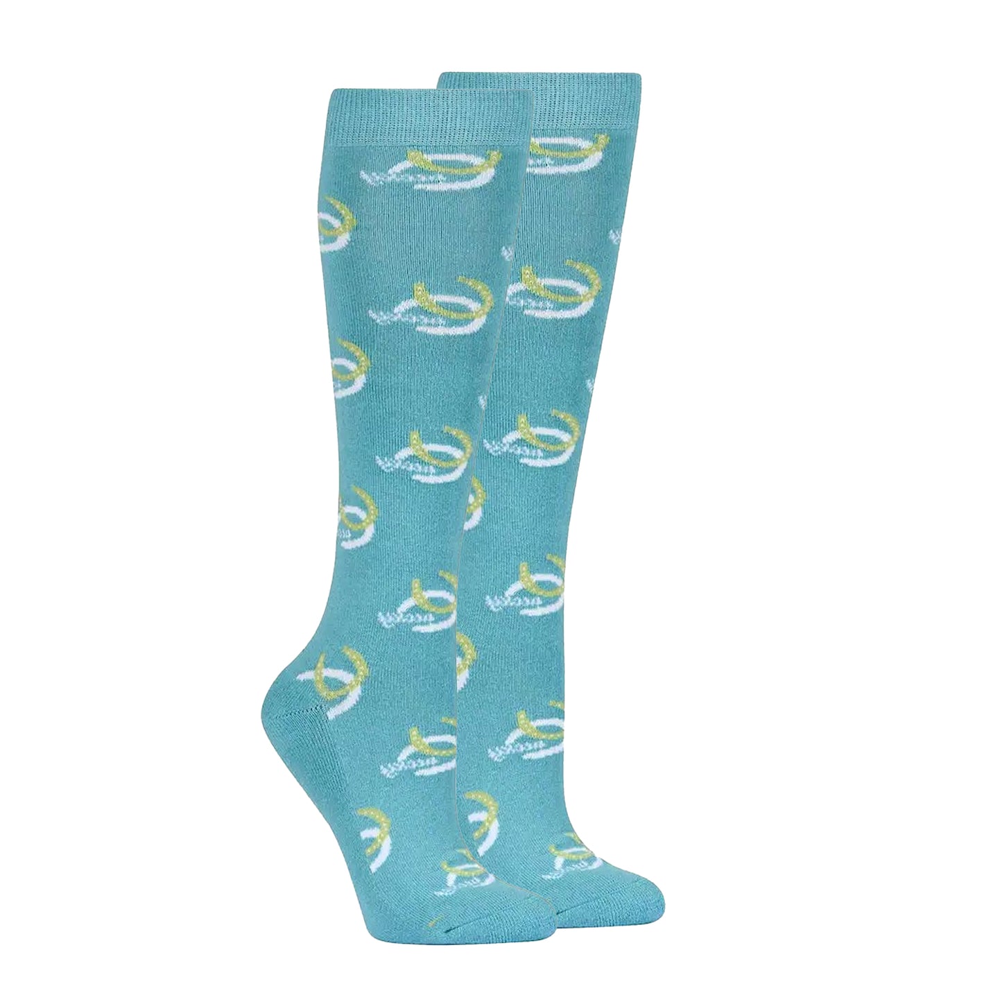 Blue - Back - Dublin Unisex Adult Lucky High Riding Socks