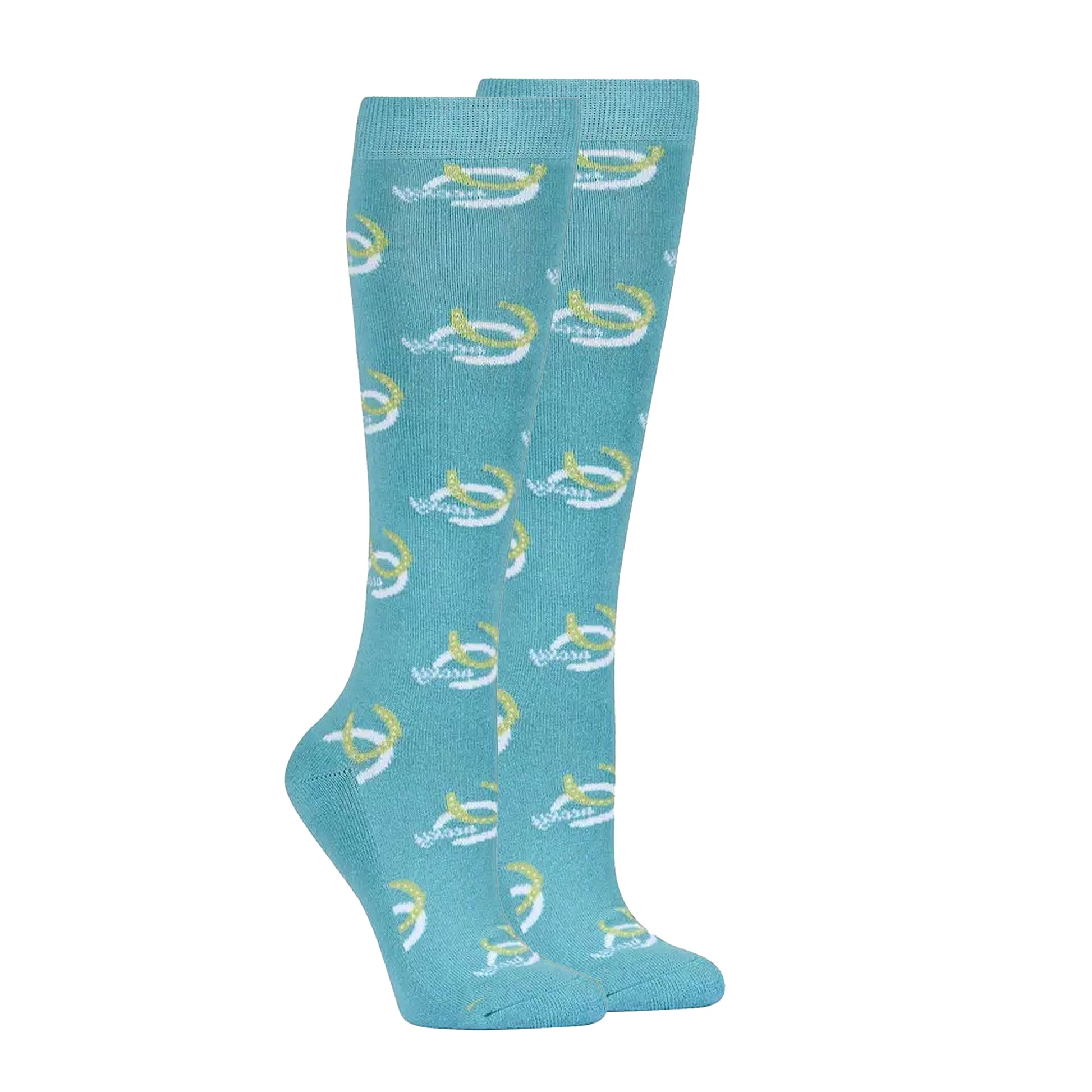 Blue - Back - Dublin Unisex Adult Lucky High Riding Socks