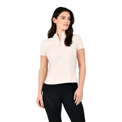 Blush - Front - Weatherbeeta Womens-Ladies Rome Short-Sleeved Riding Top