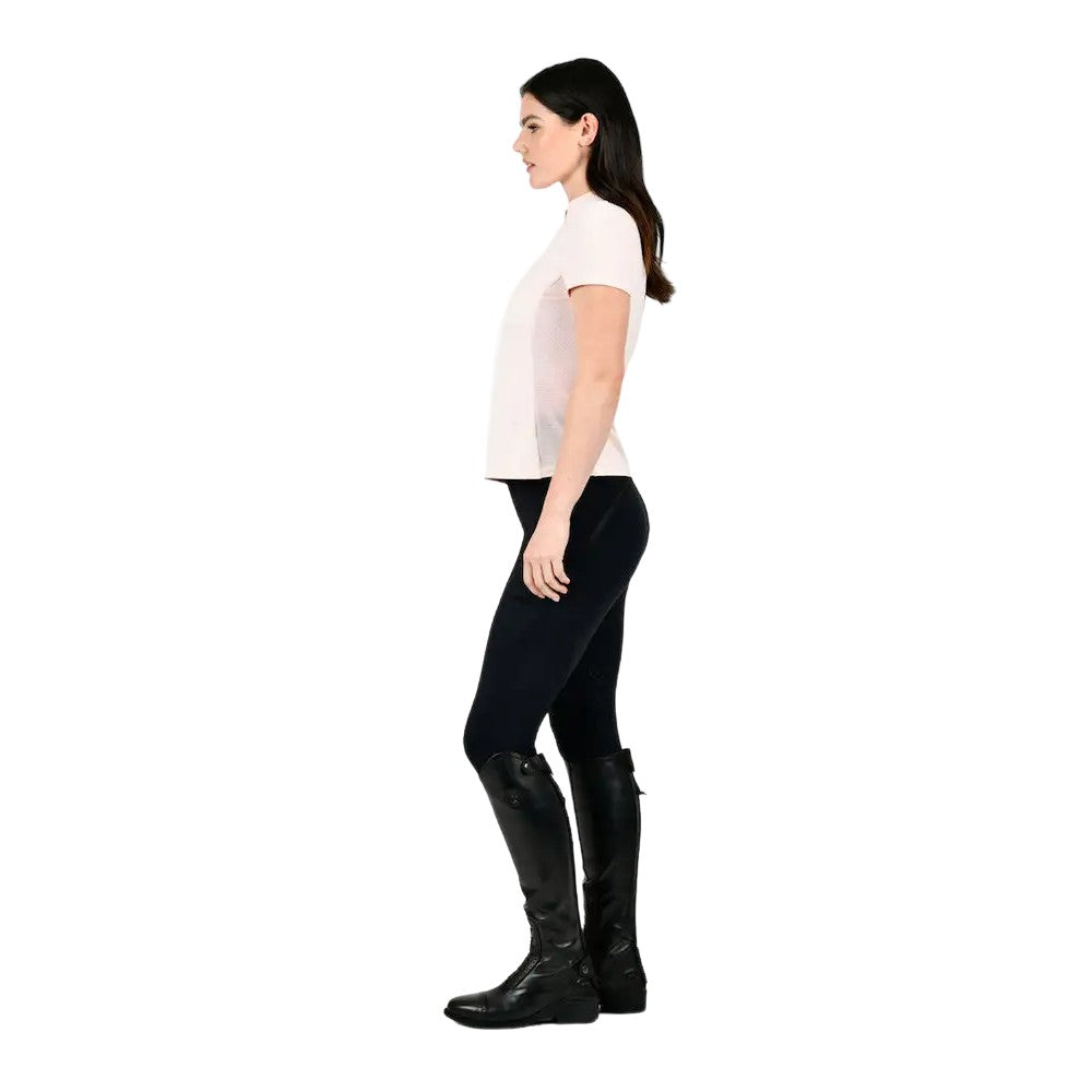 Blush - Side - Weatherbeeta Womens-Ladies Rome Short-Sleeved Riding Top