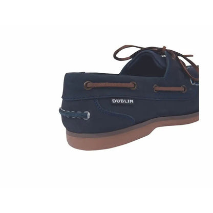 Navy - Back - Dublin Shoes Womens-Ladies Broadfield Arena Nubuck Boat Shoes