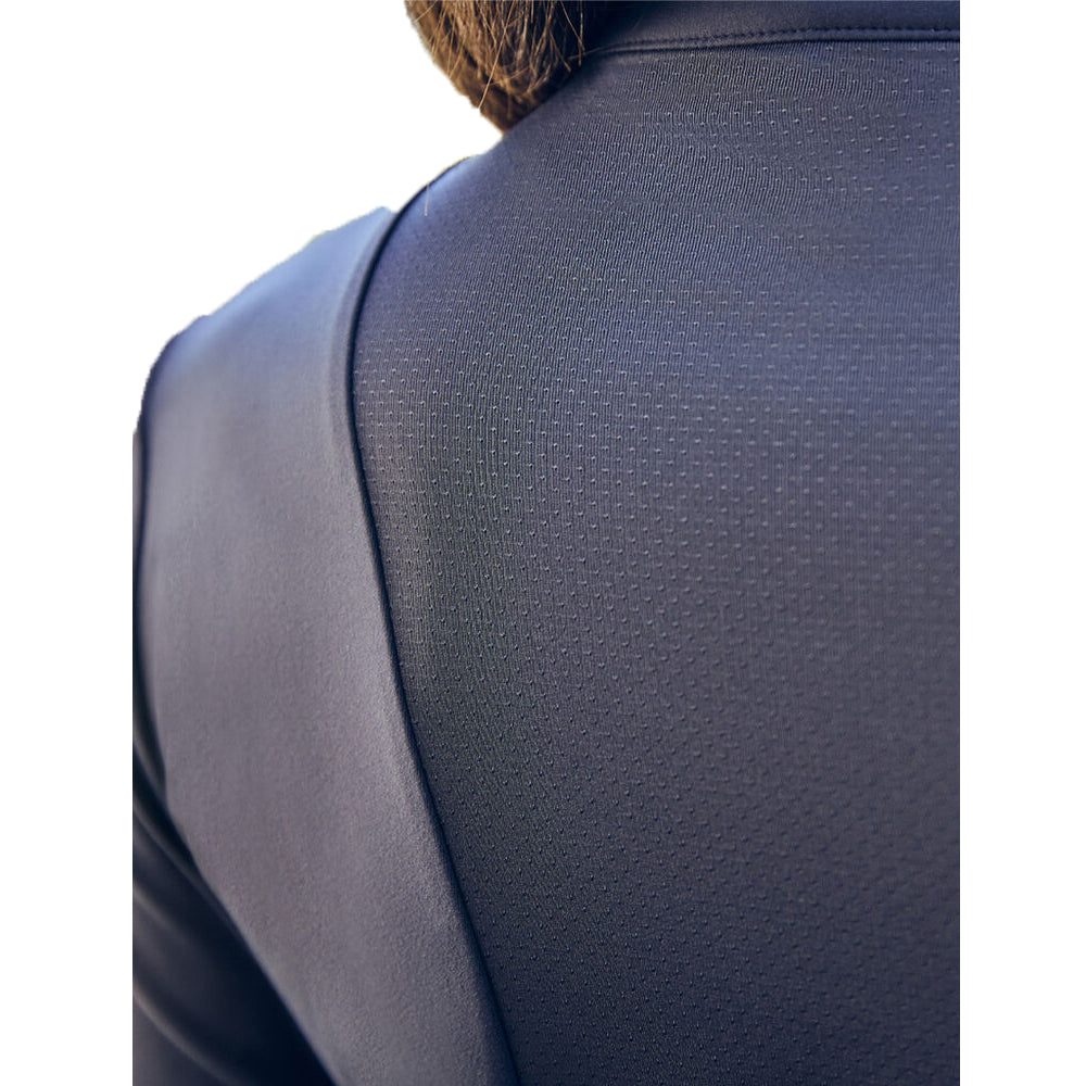 Navy - Close up - Dublin Womens-Ladies Brushed Fitted Base Layer Top