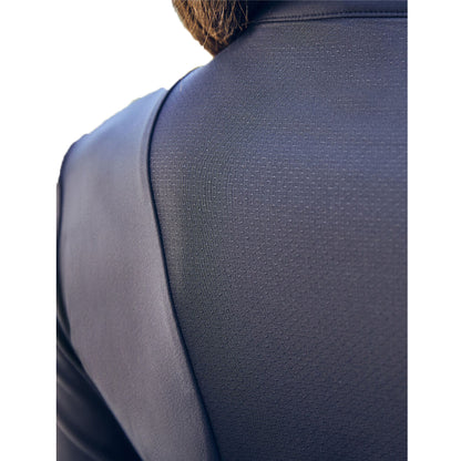 Navy - Close up - Dublin Womens-Ladies Brushed Fitted Base Layer Top