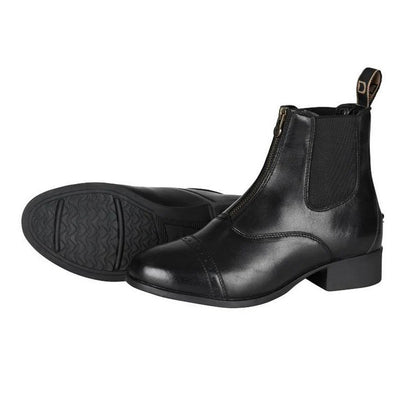 Black - Back - Dublin Childrens-Kids Foundation II Leather Zip Jodhpur Boots