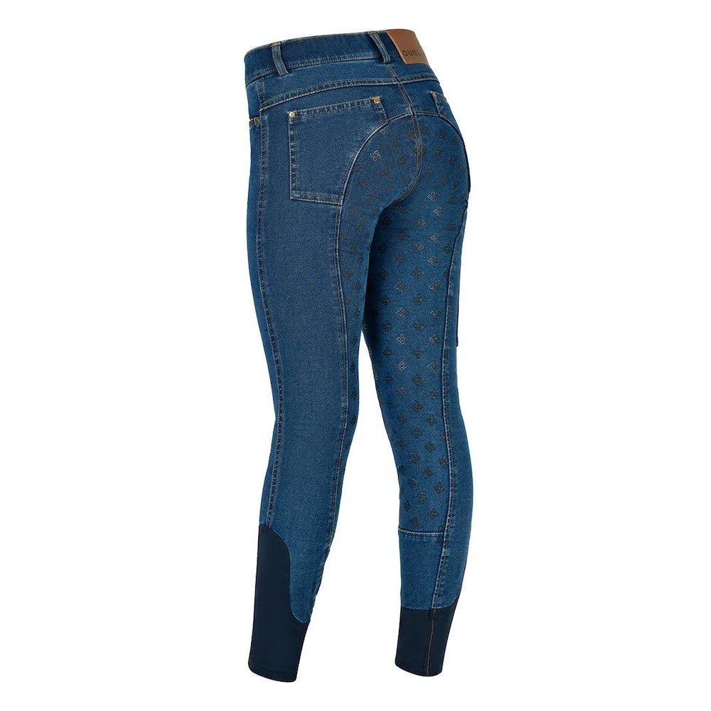Light Blue - Back - Dublin Childrens-Kids Shona Denim Breeches