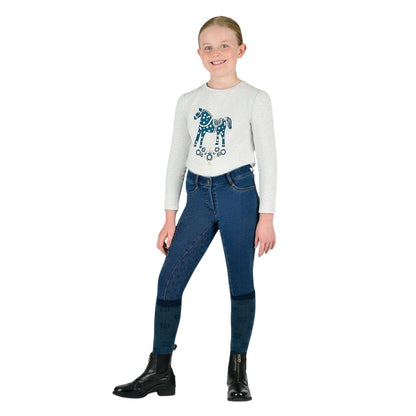 Light Blue - Lifestyle - Dublin Childrens-Kids Shona Denim Breeches