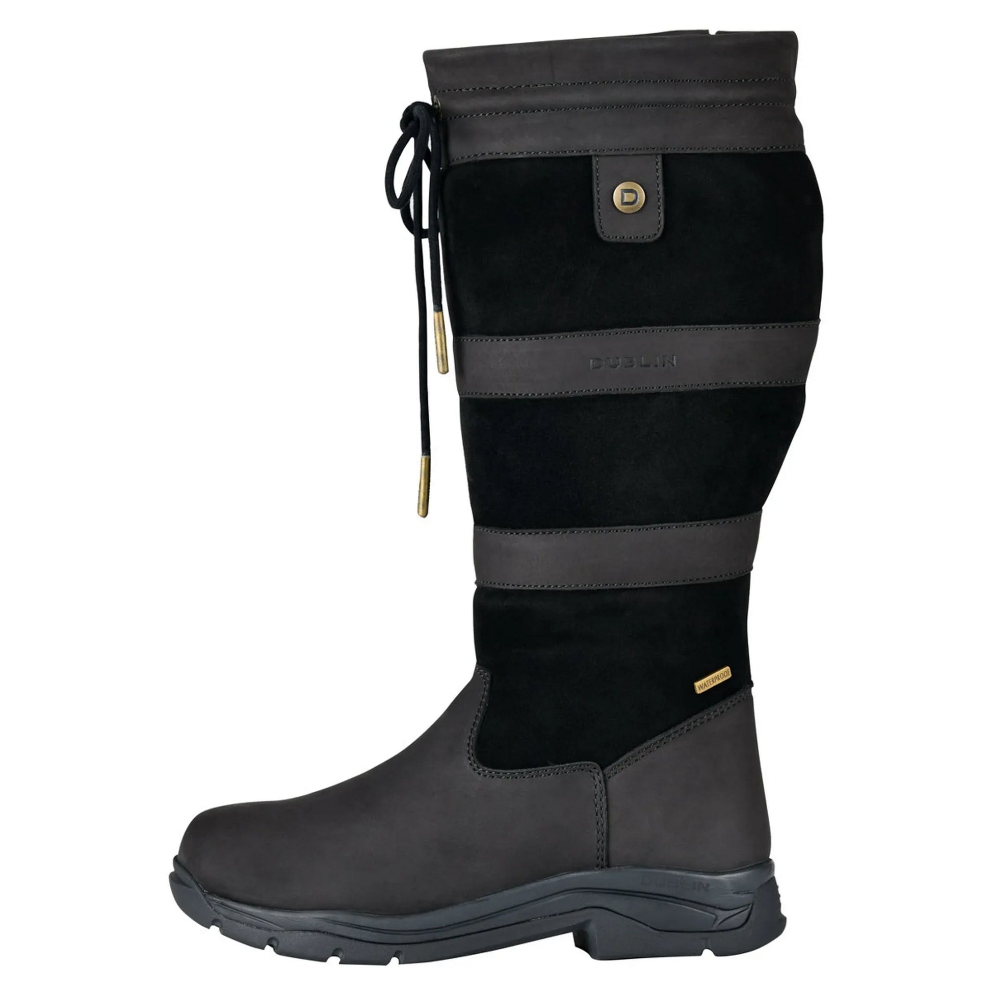 Black - Side - Dublin Unisex Adult River IV Leather Jodhpur Boots