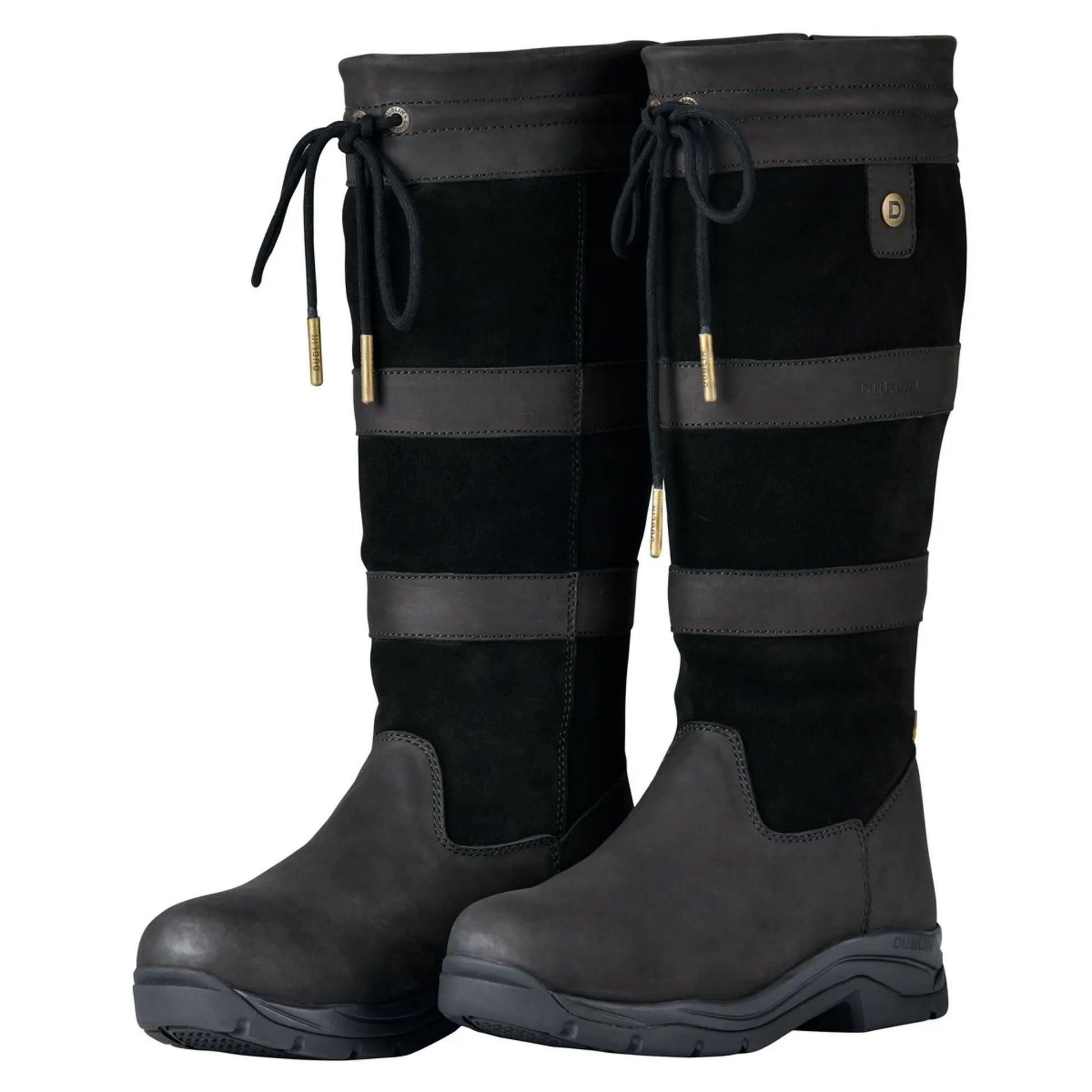 Black - Front - Dublin Unisex Adult River IV Leather Jodhpur Boots