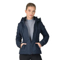 Navy - Front - Weatherbeeta Womens-Ladies Protect High-Neck Jacket