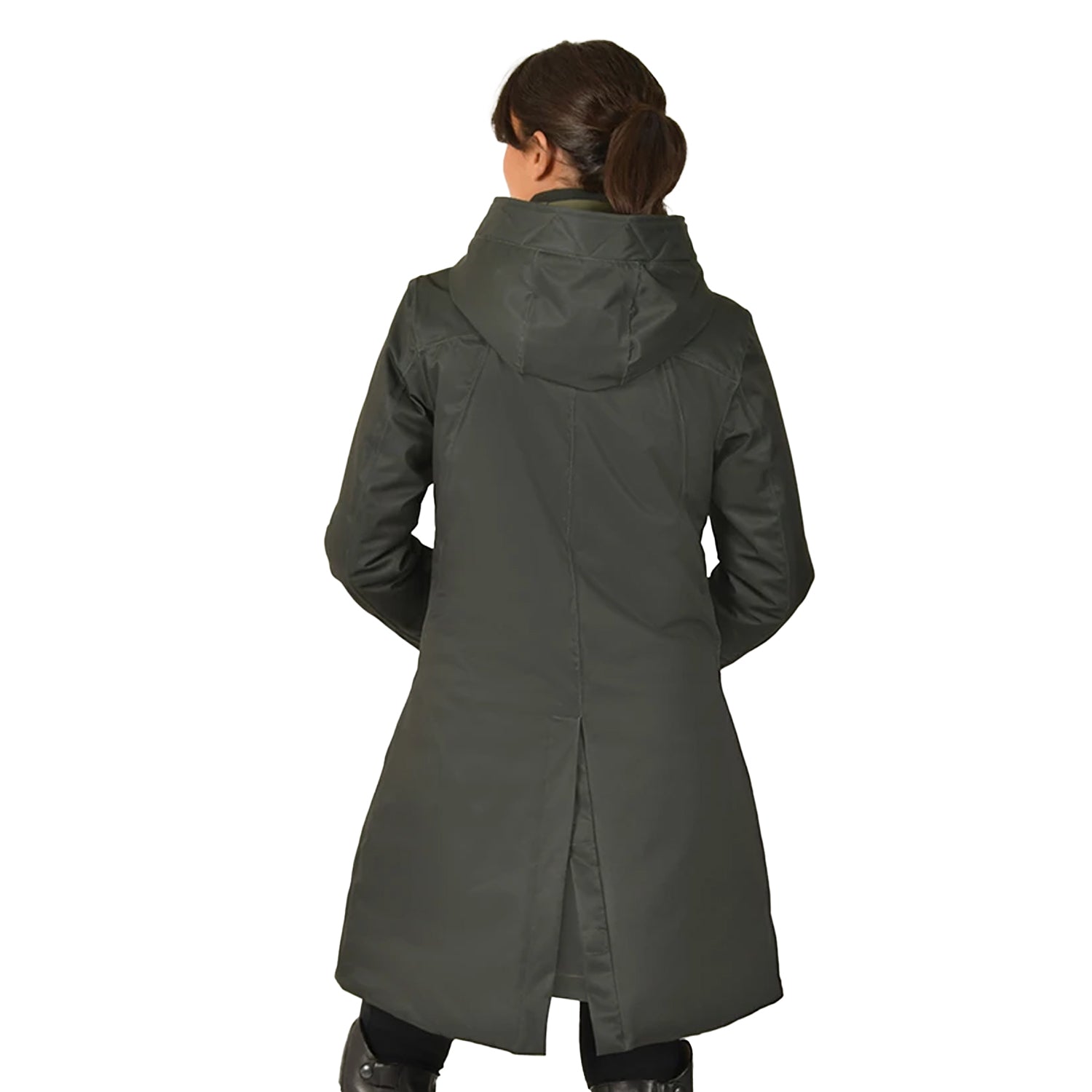 Midnight Green - Back - Weatherbeeta Womens-Ladies Equestrian Waterproof Longline All Purpose Jacket