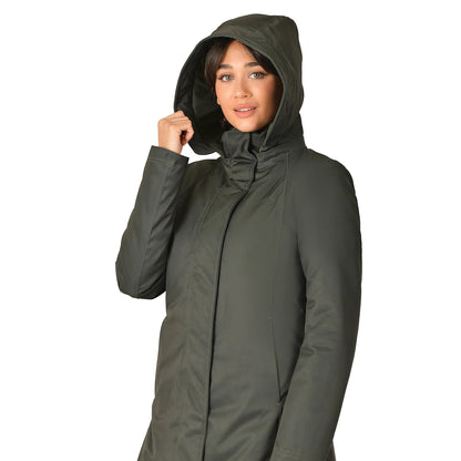 Midnight Green - Side - Weatherbeeta Womens-Ladies Equestrian Waterproof Longline All Purpose Jacket