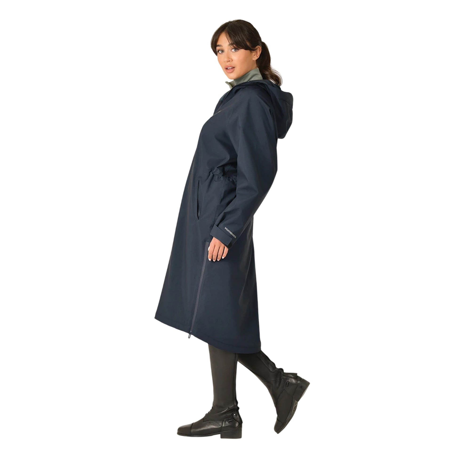 Navy - Side - Weatherbeeta Womens-Ladies Field Jacket