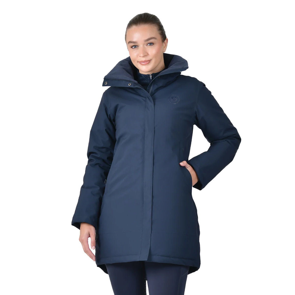 Navy - Front - Dublin Womens-Ladies Everyday Waterproof Jacket