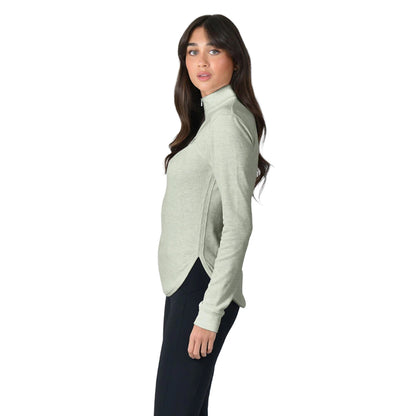 Olive Marl - Side - Weatherbeeta Womens-Ladies London Long-Sleeved Riding Base Layer Top