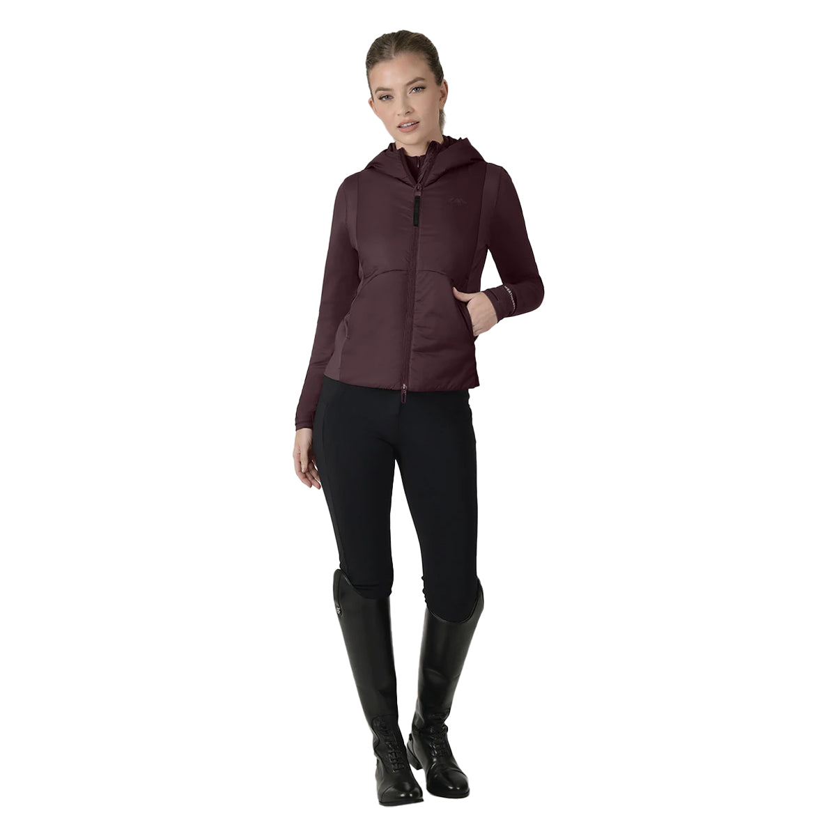 Mulberry - Side - Weatherbeeta Womens-Ladies Hybrid Padded Riding Jacket