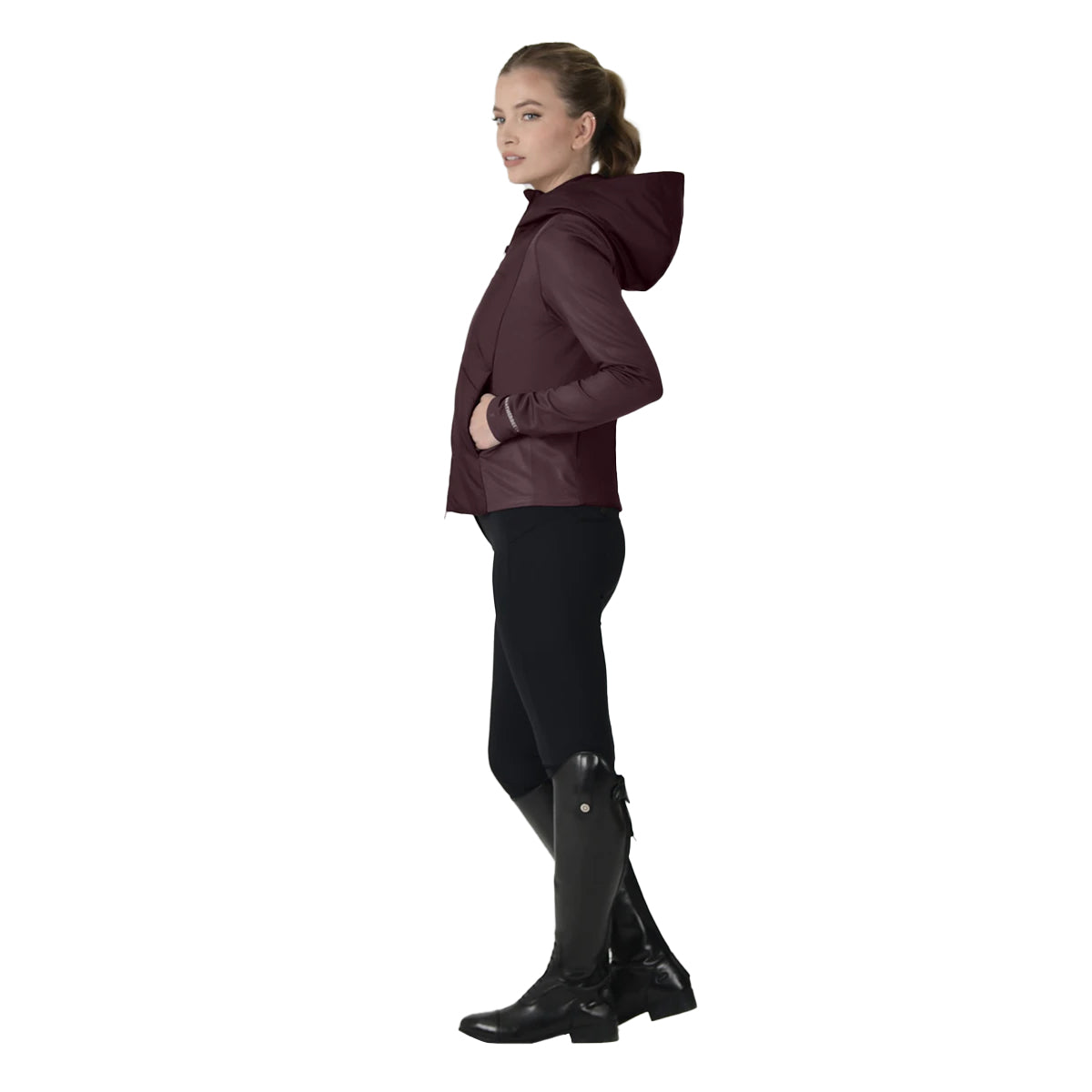Mulberry - Pack Shot - Weatherbeeta Womens-Ladies Hybrid Padded Riding Jacket