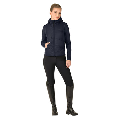 Navy - Side - Weatherbeeta Womens-Ladies Hybrid Padded Riding Jacket