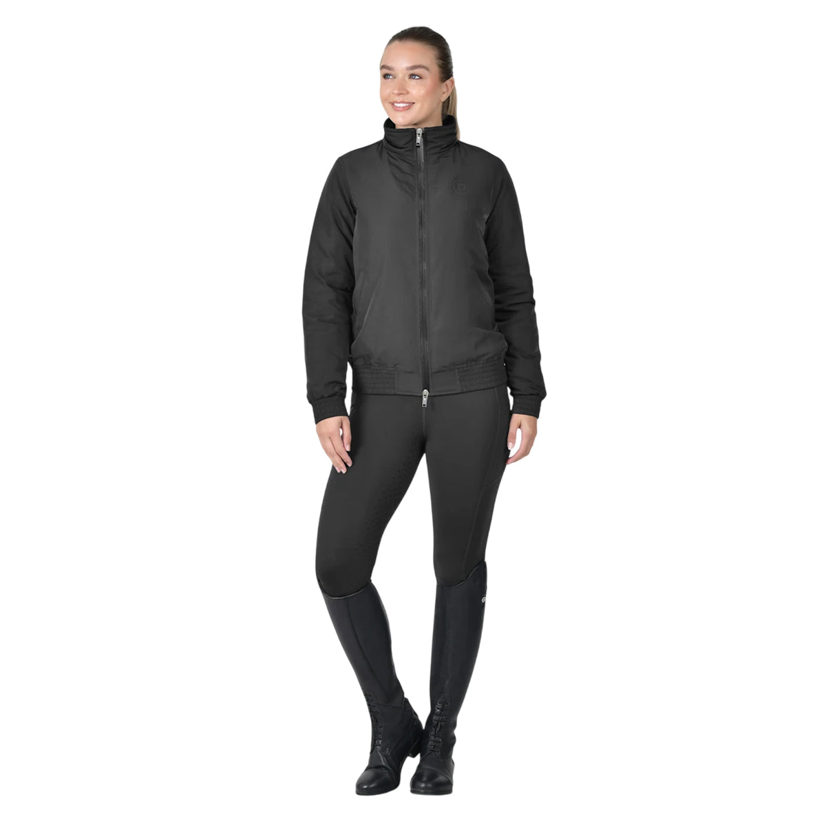 Black - Lifestyle - Dublin Womens-Ladies Blouson Team Zipped Jacket