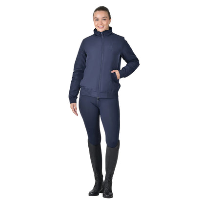 Navy - Side - Dublin Womens-Ladies Blouson Team Zipped Jacket