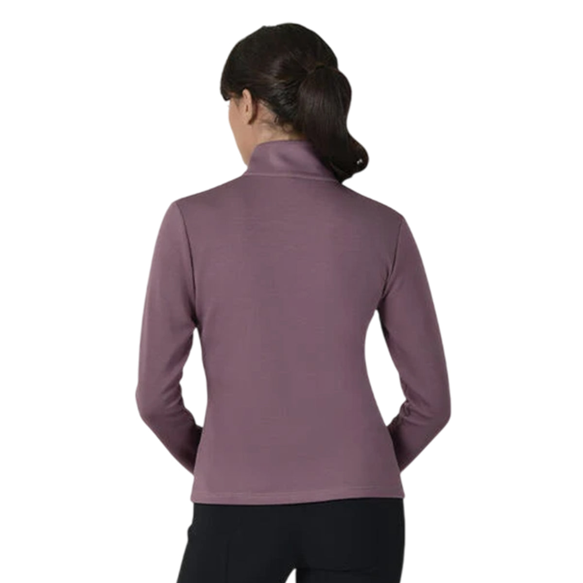 Mauve Wine - Back - Weatherbeeta Womens-Ladies Bamboo Copper Zip Long-Sleeved Midlayer