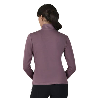 Mauve Wine - Back - Weatherbeeta Womens-Ladies Bamboo Copper Zip Long-Sleeved Midlayer
