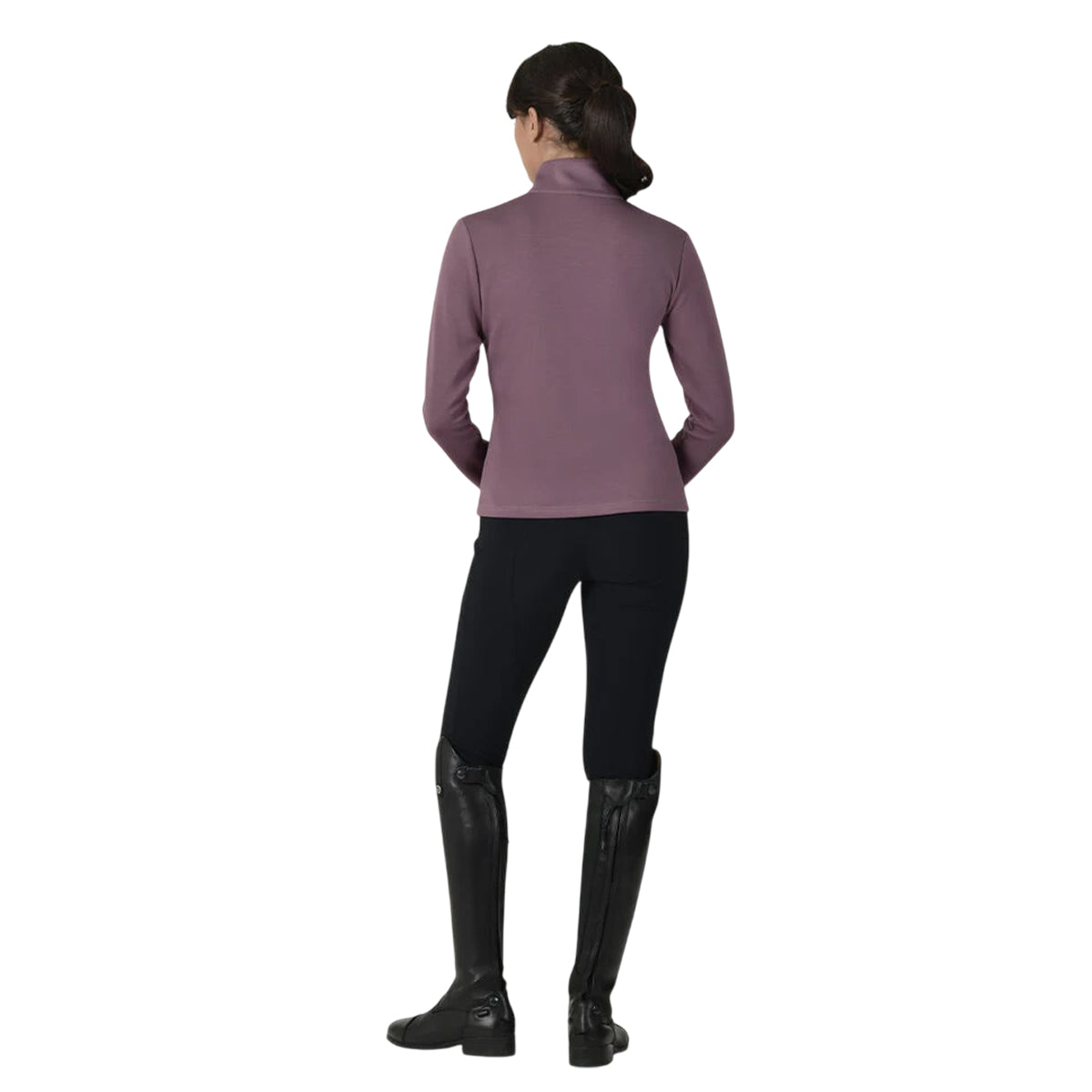 Mauve Wine - Lifestyle - Weatherbeeta Womens-Ladies Bamboo Copper Zip Long-Sleeved Midlayer