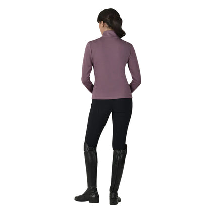 Mauve Wine - Lifestyle - Weatherbeeta Womens-Ladies Bamboo Copper Zip Long-Sleeved Midlayer