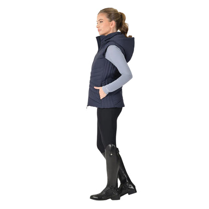 Navy - Side - Weatherbeeta Womens-Ladies Insulated Body Warmer
