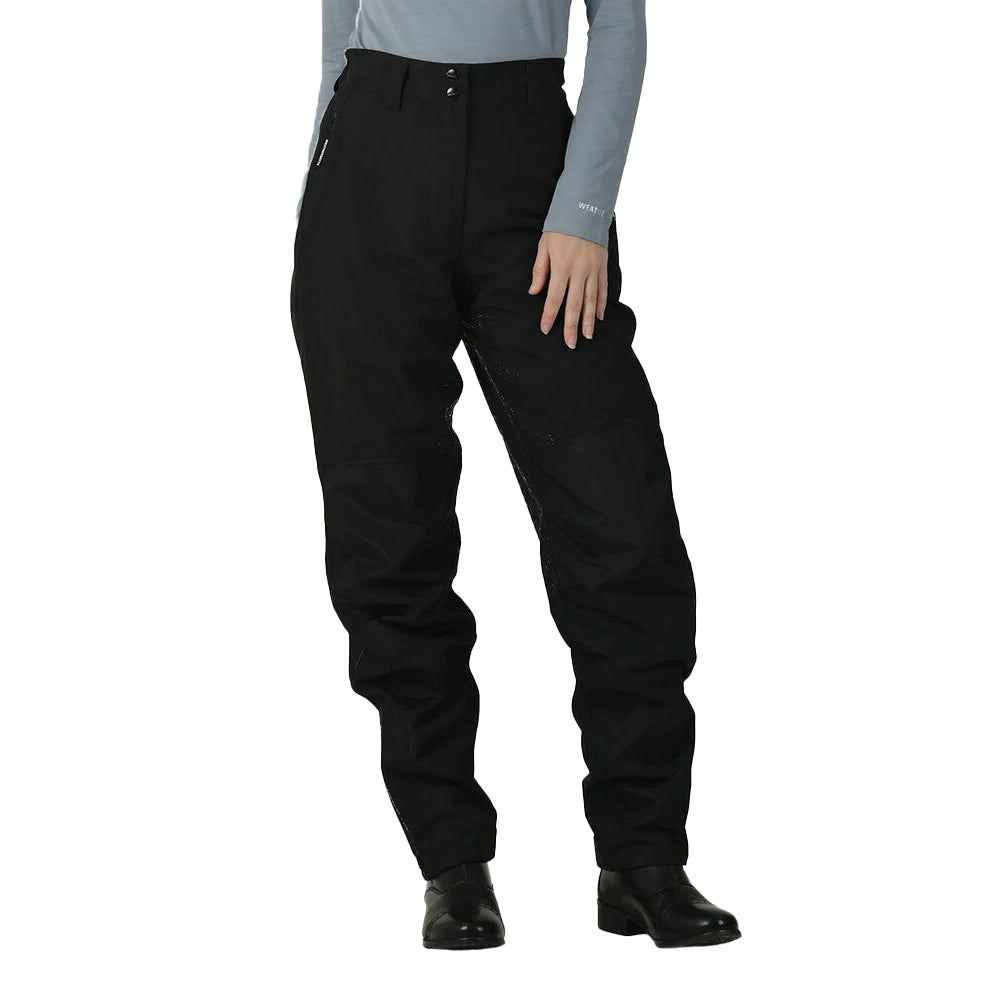 Black-White - Front - Weatherbeeta Womens-Ladies Rayne II Waterproof Over Trousers