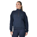 Navy - Front - Dublin Womens-Ladies Quarter Zip Fleece Top