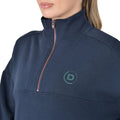 Navy - Side - Dublin Womens-Ladies Quarter Zip Fleece Top