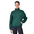 Dark Emerald - Front - Dublin Womens-Ladies Quarter Zip Fleece Top