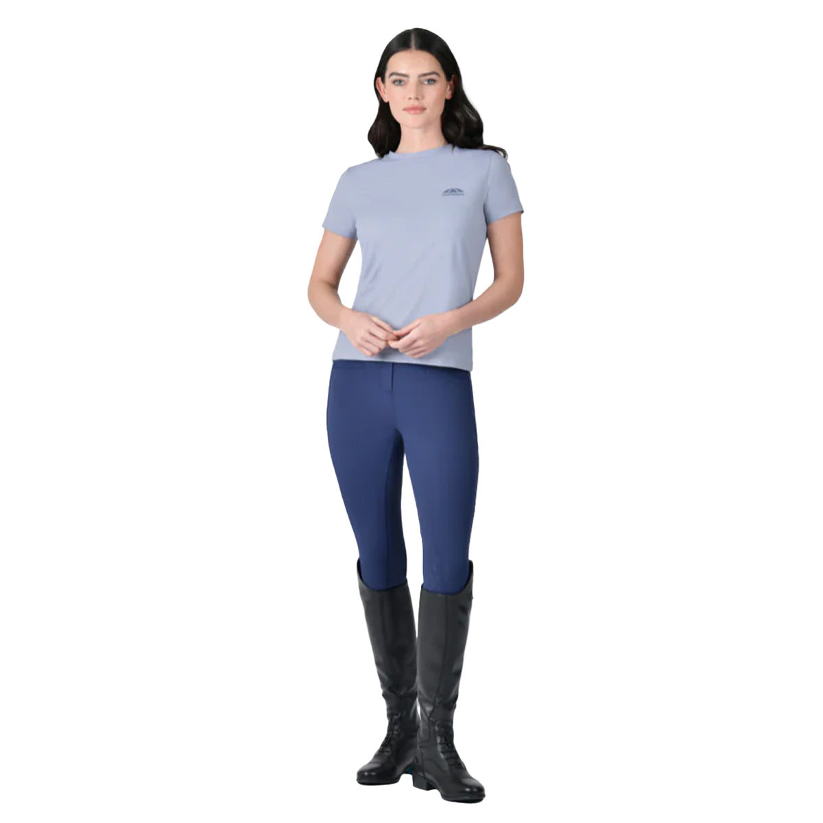 Blue Stone - Side - Weatherbeeta Womens-Ladies UV Protection Relaxed Fit Short-Sleeved T-Shirt