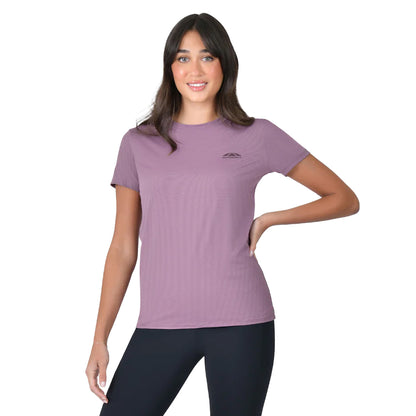 Mauve-Wine - Front - Weatherbeeta Womens-Ladies UV Protection Relaxed Fit Short-Sleeved T-Shirt