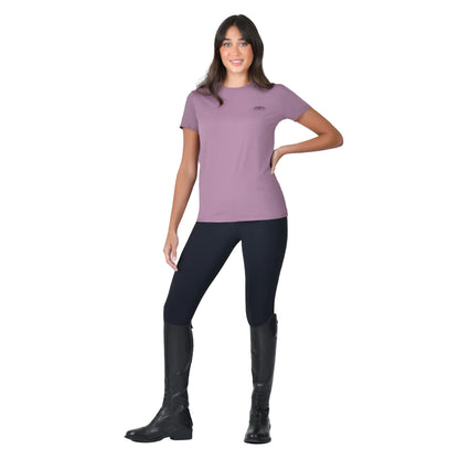 Mauve-Wine - Side - Weatherbeeta Womens-Ladies UV Protection Relaxed Fit Short-Sleeved T-Shirt