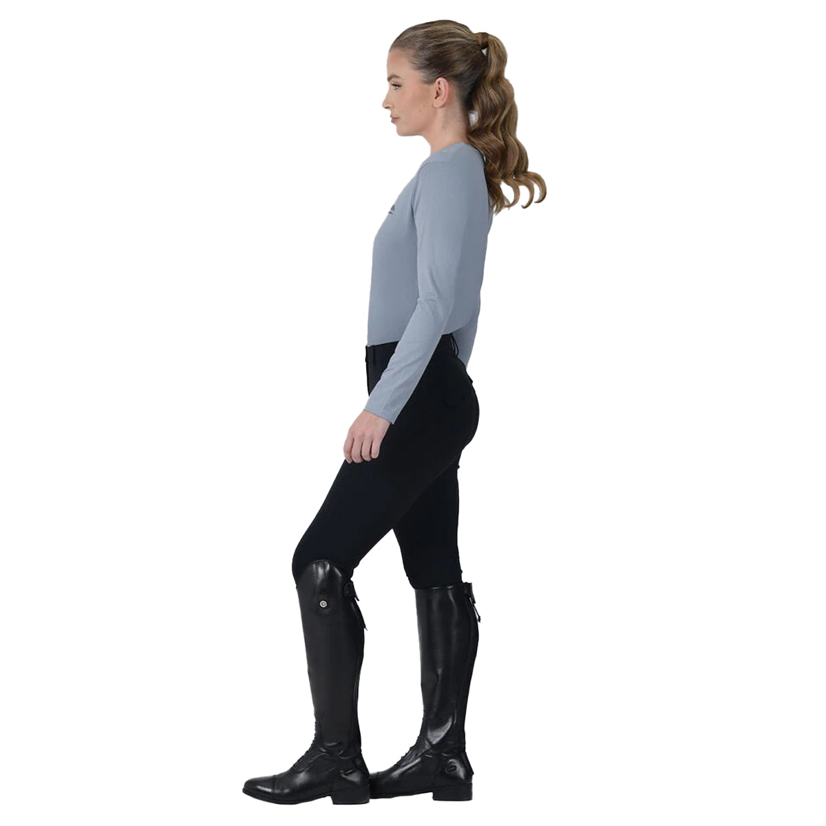 Blue Stone - Side - Weatherbeeta Womens-Ladies UV Protection Relaxed Fit Long-Sleeved T-Shirt