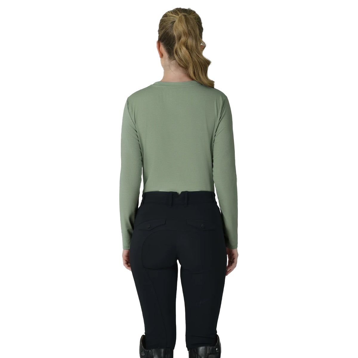 Olive Leaf - Back - Weatherbeeta Womens-Ladies UV Protection Relaxed Fit Long-Sleeved T-Shirt
