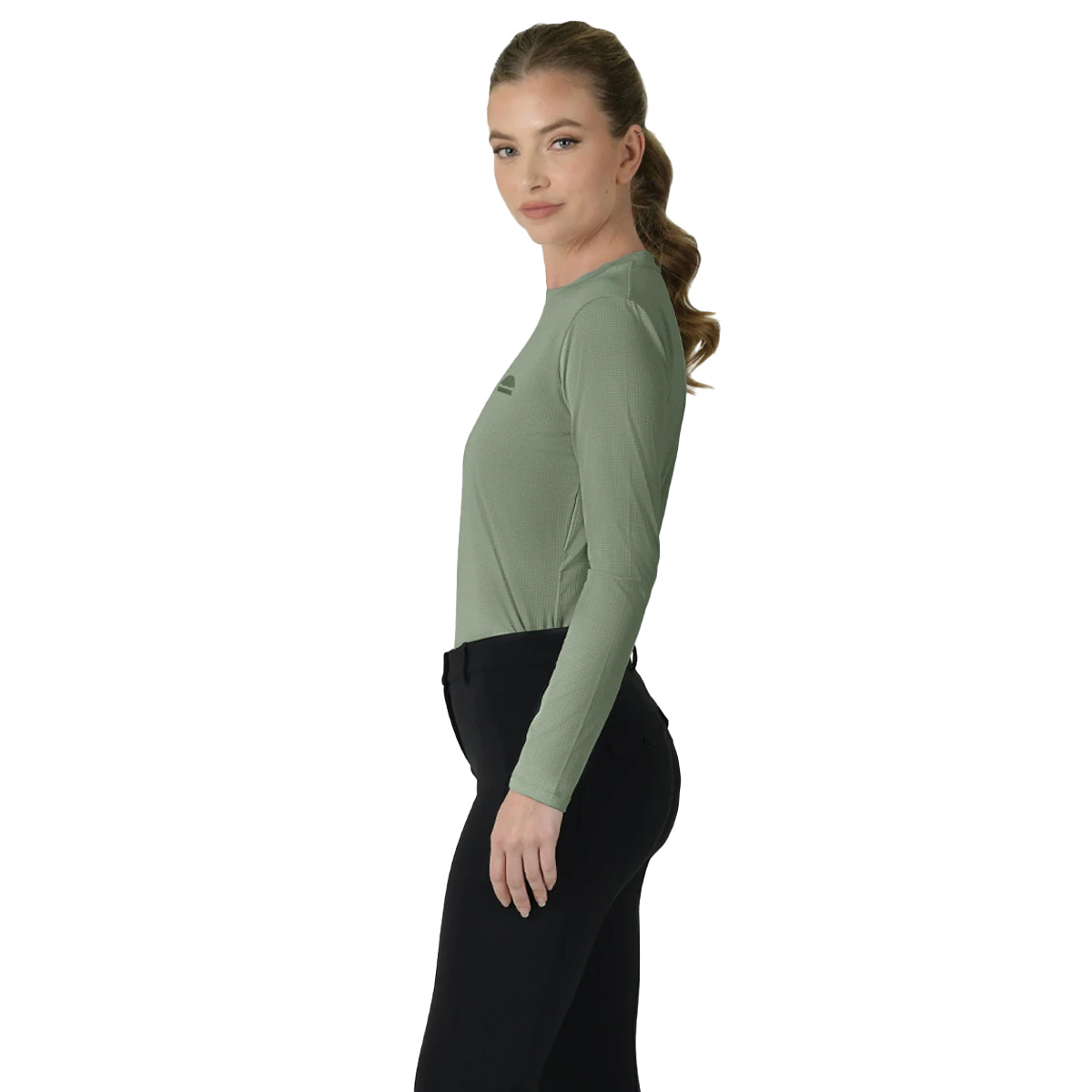 Olive Leaf - Side - Weatherbeeta Womens-Ladies UV Protection Relaxed Fit Long-Sleeved T-Shirt