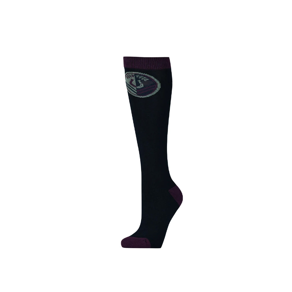 Navy - Back - Dublin Unisex Adult Nordic High Riding Socks (Pack of 3)