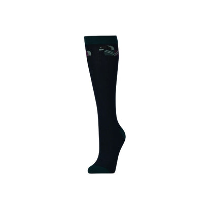 Navy - Side - Dublin Unisex Adult Nordic High Riding Socks (Pack of 3)