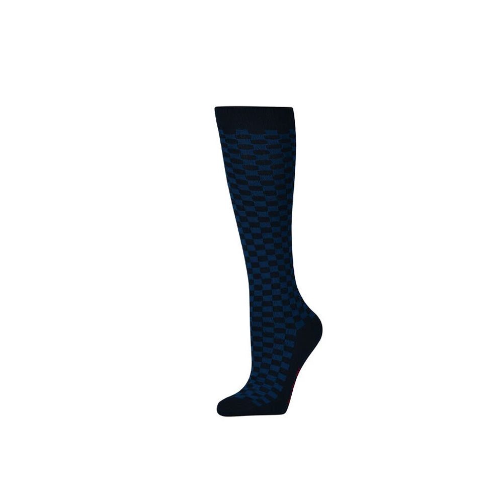 Teal-Navy - Lifestyle - Dublin Unisex Adult Geometric Floral High Riding Socks (Pack of 3)