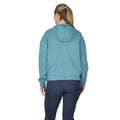 Washed Teal - Back - Dublin Womens-Ladies Hooded Quarter Zip Fleece Top