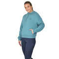 Washed Teal - Lifestyle - Dublin Womens-Ladies Hooded Quarter Zip Fleece Top
